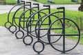 Empty bicycle parking bay Royalty Free Stock Photo