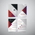 Empty bifold brochure template design