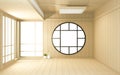 Empty big room Japanese tropical style. 3D rendering