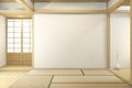 room Empty big room Japanese tropical style. 3D rendering