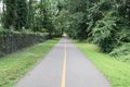 Empty bike path Royalty Free Stock Photo