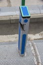 Empty bike sharing station. Royalty Free Stock Photo