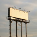 Empty billboard against cloudy sky Royalty Free Stock Photo