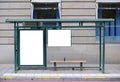 Empty billboard at Bus station - Perfect angle for your add Royalty Free Stock Photo
