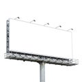 Empty billboard frame isolated on white background Royalty Free Stock Photo