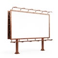 Empty billboard frame isolated on white background Royalty Free Stock Photo
