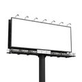 Empty billboard frame isolated on white background Royalty Free Stock Photo