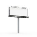 Empty billboard frame isolated on white background Royalty Free Stock Photo