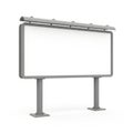 Empty billboard frame isolated on white background Royalty Free Stock Photo