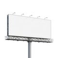 Empty billboard isolated on white background Royalty Free Stock Photo
