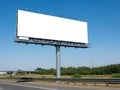 Empty billboard isolated on white background Royalty Free Stock Photo