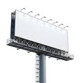 Empty billboard, isolated on white background Royalty Free Stock Photo