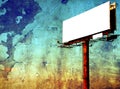 Empty billboard - signpost panel against grunge