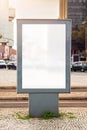 Empty billboard, street poster, autumn colors