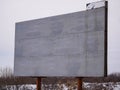 Empty billboard street sign close up shot