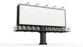 Empty billboard structure standing against a plain background with no advertisement displayed Royalty Free Stock Photo