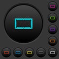 Empty billiard table dark push buttons with color icons