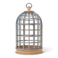 Empty bird cage closed 3D