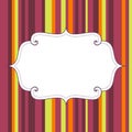 Empty birthday poster on seamless stripes pattern background Royalty Free Stock Photo