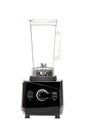 Empty black Blender juice machine isolated on white background