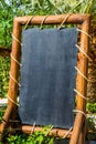 Empty black board, menu board at a restaurant Royalty Free Stock Photo