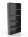 Empty black bookcase isolated on white background. Include clipping path Royalty Free Stock Photo