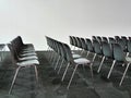 Empty black chairs rows in conference room Royalty Free Stock Photo