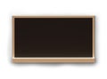 Empty black chalkboard on white background Royalty Free Stock Photo