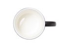 Empty black coffee cup or tea cup top view on white background. with clipping path Royalty Free Stock Photo