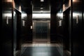 empty black elevator business building generative ai