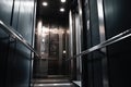 empty black elevator business building generative ai