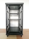 Empty black industrial rack cabinet