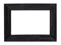 Empty black painted wide wooden picture frame Royalty Free Stock Photo