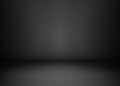 Empty black studio room. Dark background. Abstract dark empty studio room texture. Vector illustration Royalty Free Stock Photo