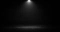 Empty black studio room. Dark background. Abstract dark empty studio room texture. Royalty Free Stock Photo