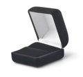 Empty black velvet jewelry box Royalty Free Stock Photo