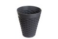 empty black waste bin on white isolated background Royalty Free Stock Photo