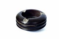 Empty black wood ashtray Royalty Free Stock Photo