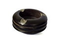 Empty black wood ashtray Royalty Free Stock Photo