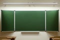 Empty blackboard in the classroom