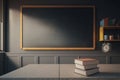 Empty blackboard in the classroom. Concept of learning. AI generated Royalty Free Stock Photo