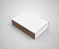 Empty blank closed matchbox Mock up isolated on a grey background