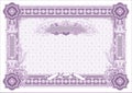 A classic horizontal form for creating diplomas, certificates and other securities. Lilac option.
