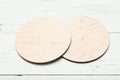 Empty blank drink coaster mockup, round mat