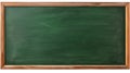 Empty blank greenboard with chalk traces background, wooden frame Royalty Free Stock Photo