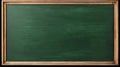 Empty blank greenboard with chalk traces background, wooden frame Royalty Free Stock Photo