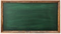 Empty blank greenboard with chalk traces background, wooden frame Royalty Free Stock Photo