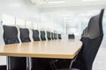 Empty blank meeting room with white tone concept