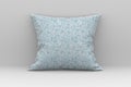 mpty blank pillow mock up isolated on a grey background.