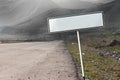 Empty blank road sign concept. The path extending into a gloomy distance Royalty Free Stock Photo